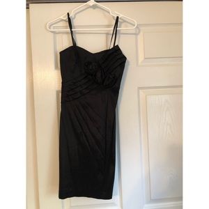 Black strapless dress